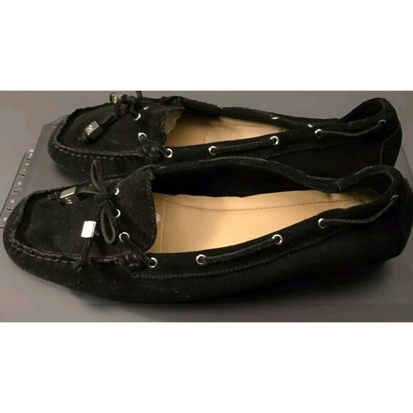 MICHAEL KORS Black Leather Loafers "Amber" Shoes Moc Flats Ladie's Size 10 M - Picture 3 of 8